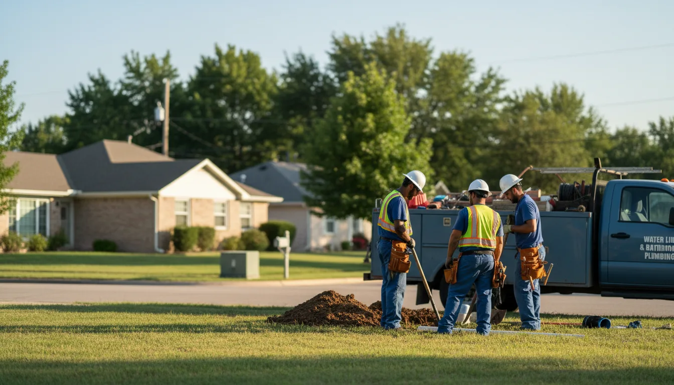 Residential water line and bathroom plumbing service in Rome, GA